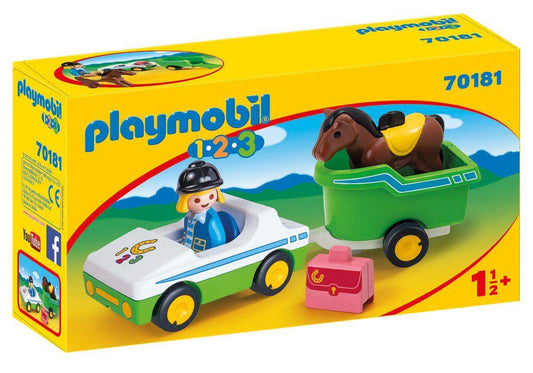 PLAYMOBIL® 70181 1.2.3 PKW mit Pferdeanhänger