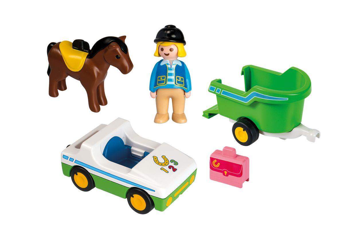 PLAYMOBIL® 70181 1.2.3 PKW mit Pferdeanhänger