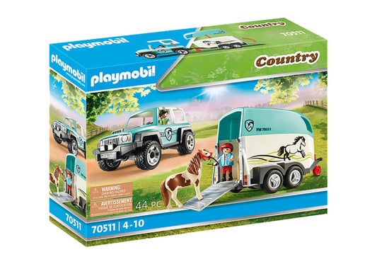 PLAYMOBIL® 70511 PKW mit Ponyanhänger