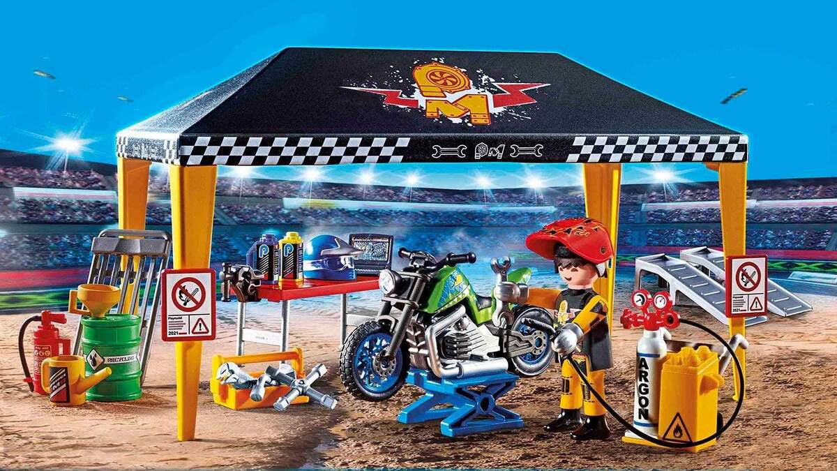 PLAYMOBIL® 70552 Stuntshow Stuntshow Werkstattzelt