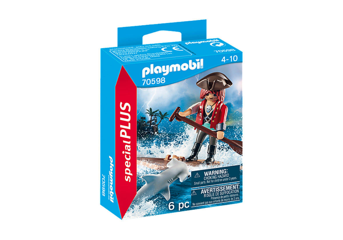 PLAYMOBIL® 70598 Pirat mit Floß und Hammerhai