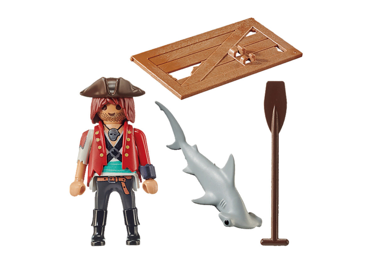 PLAYMOBIL® 70598 Pirat mit Floß und Hammerhai