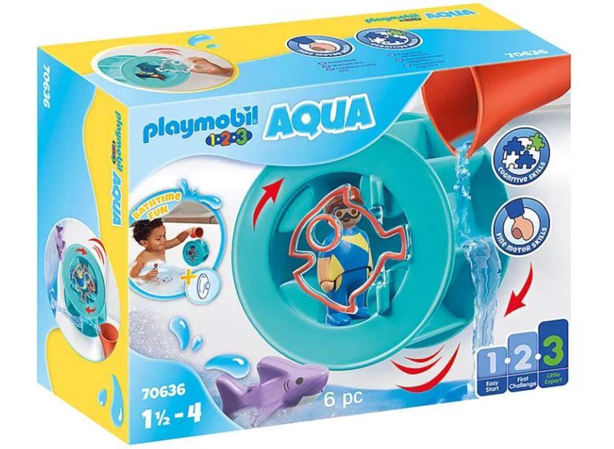 PLAYMOBIL® 70636 1.2.3. Aqua Wasserwirbelrad mit Babyhai