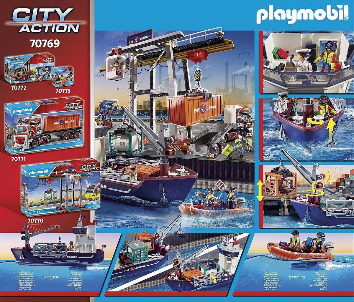PLAYMOBIL® 70769 City Action Großes Containerschiff mit Zollboot