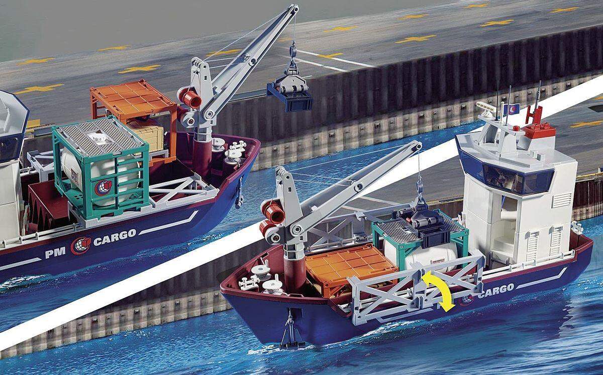 PLAYMOBIL® 70769 City Action Großes Containerschiff mit Zollboot