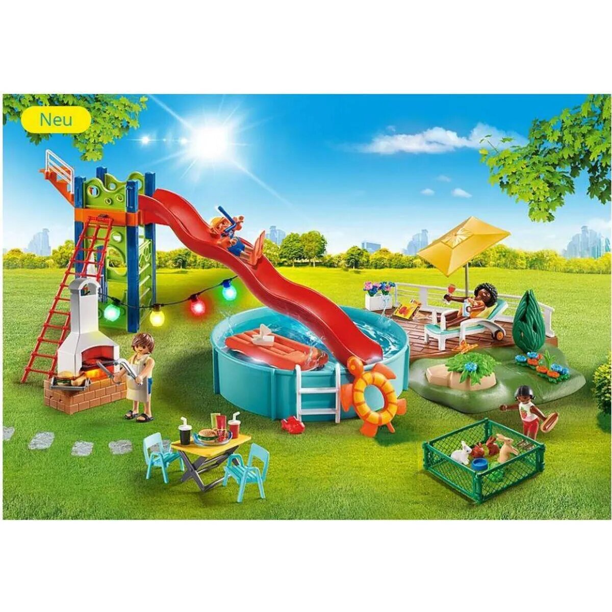 PLAYMOBIL® 70987 City Life - Poolparty mit Rutsche