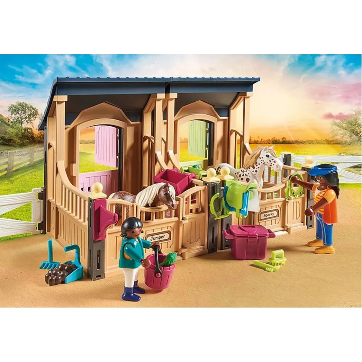 PLAYMOBIL® 70995 Reitunterricht mit Pferdeboxen
