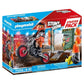 PLAYMOBIL® 71256 Starter Pack Stuntshow Motorrad mit Feuerwand