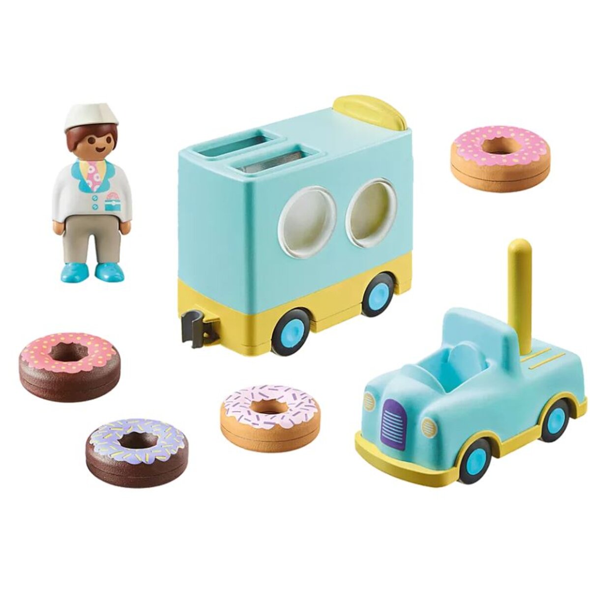 PLAYMOBIL® 71325 1.2.3: Verrückter Donut Truck mit Stapel- und Sortierfunktion