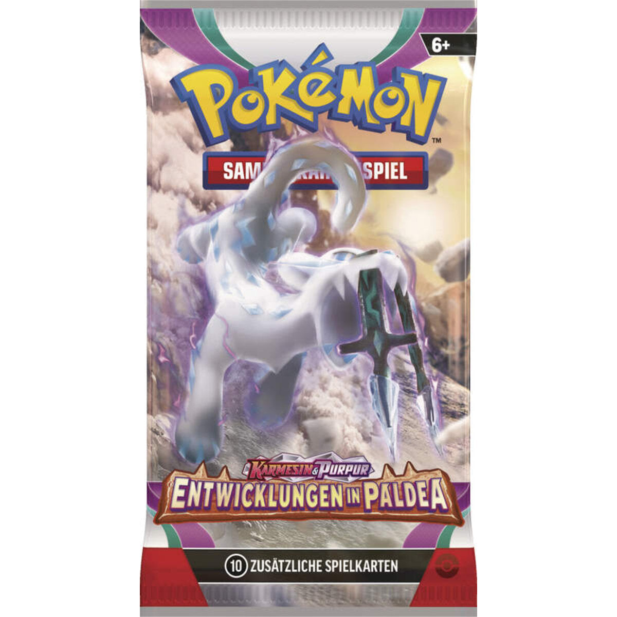 Pokemon Booster Karmesin & Purpur – Entwicklungen in Paldea, 1 Booster, sortiertes Design