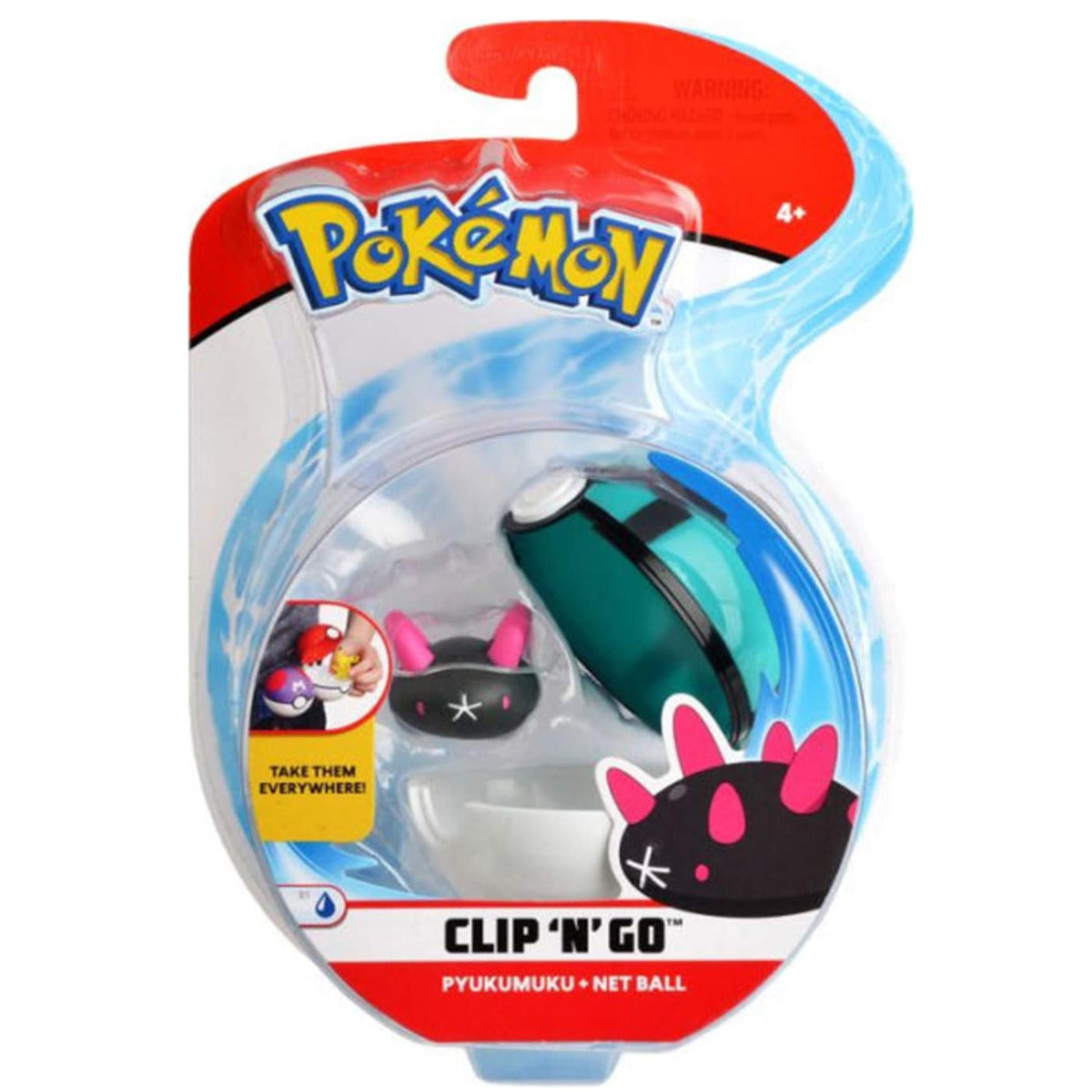 Pokemon Clip 'N' Go Poké Ball, 1 Stück, 6-fach sortiert