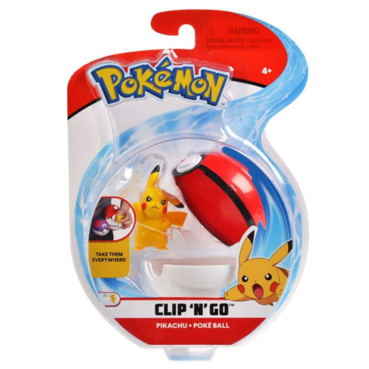 Pokemon Clip 'N' Go Poké Ball, 1 Stück, 6-fach sortiert