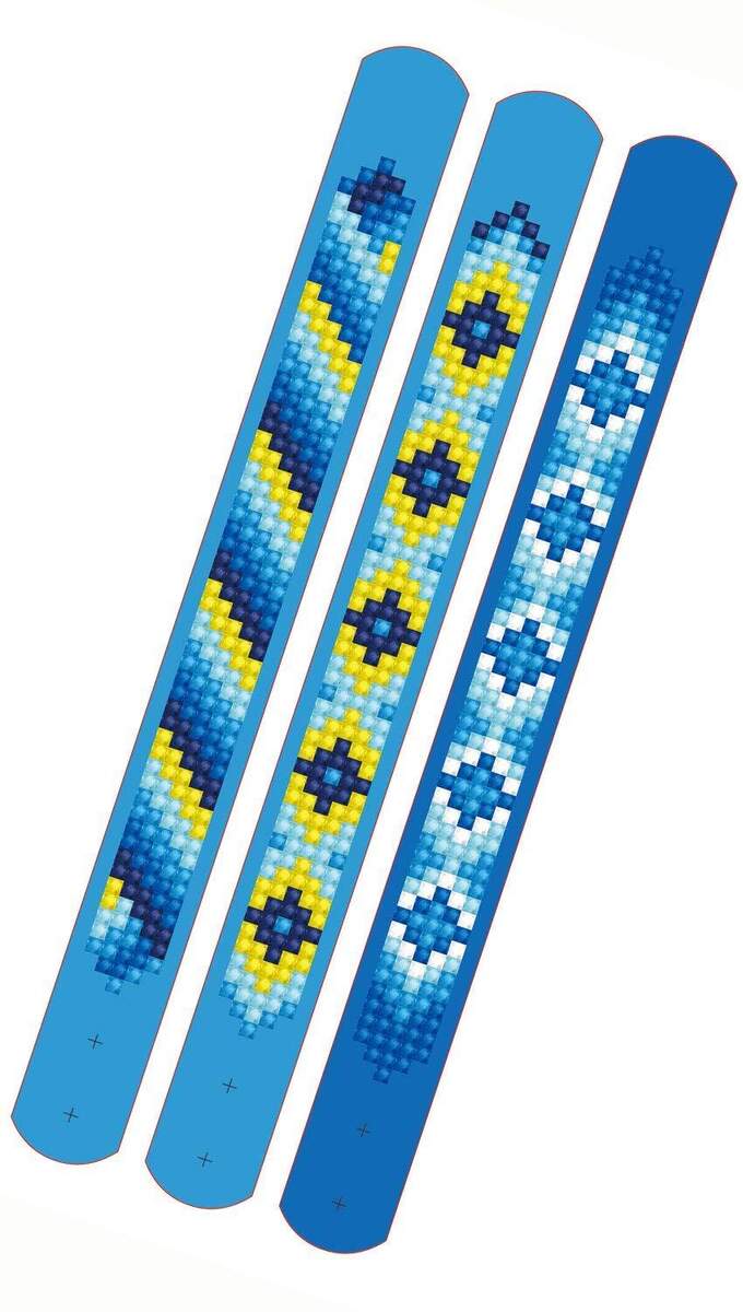 Pracht Diamond Dotzies Armbänder 3er Set blau