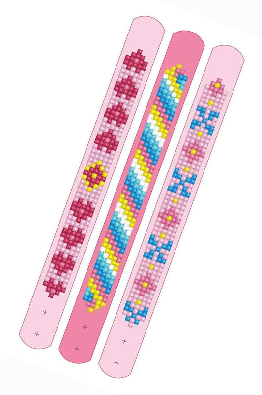 Pracht Diamond Dotzies Armbänder 3er Set pink