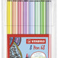 Premium-Filzstift - STABILO Pen 68 - 8er Pack - Pastellfarben