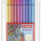 Premium-Filzstift - STABILO Pen 68 - 20er Pack - mit 20 verschiedenen Farben