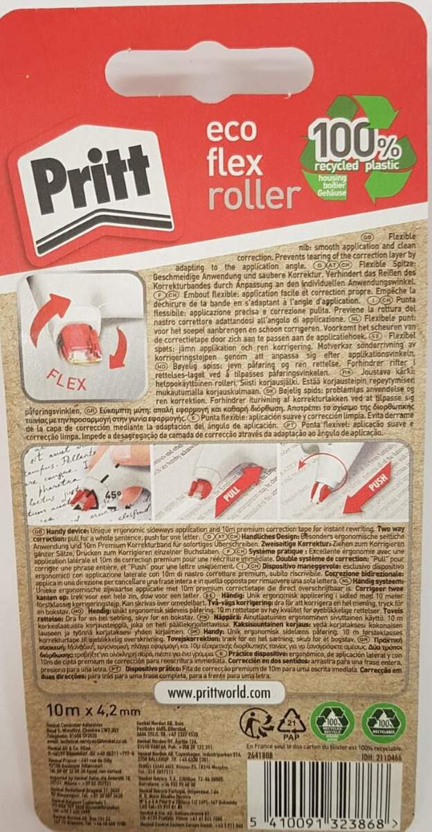 Pritt Eco Flex Korrekturroller 10m x 4,2mm