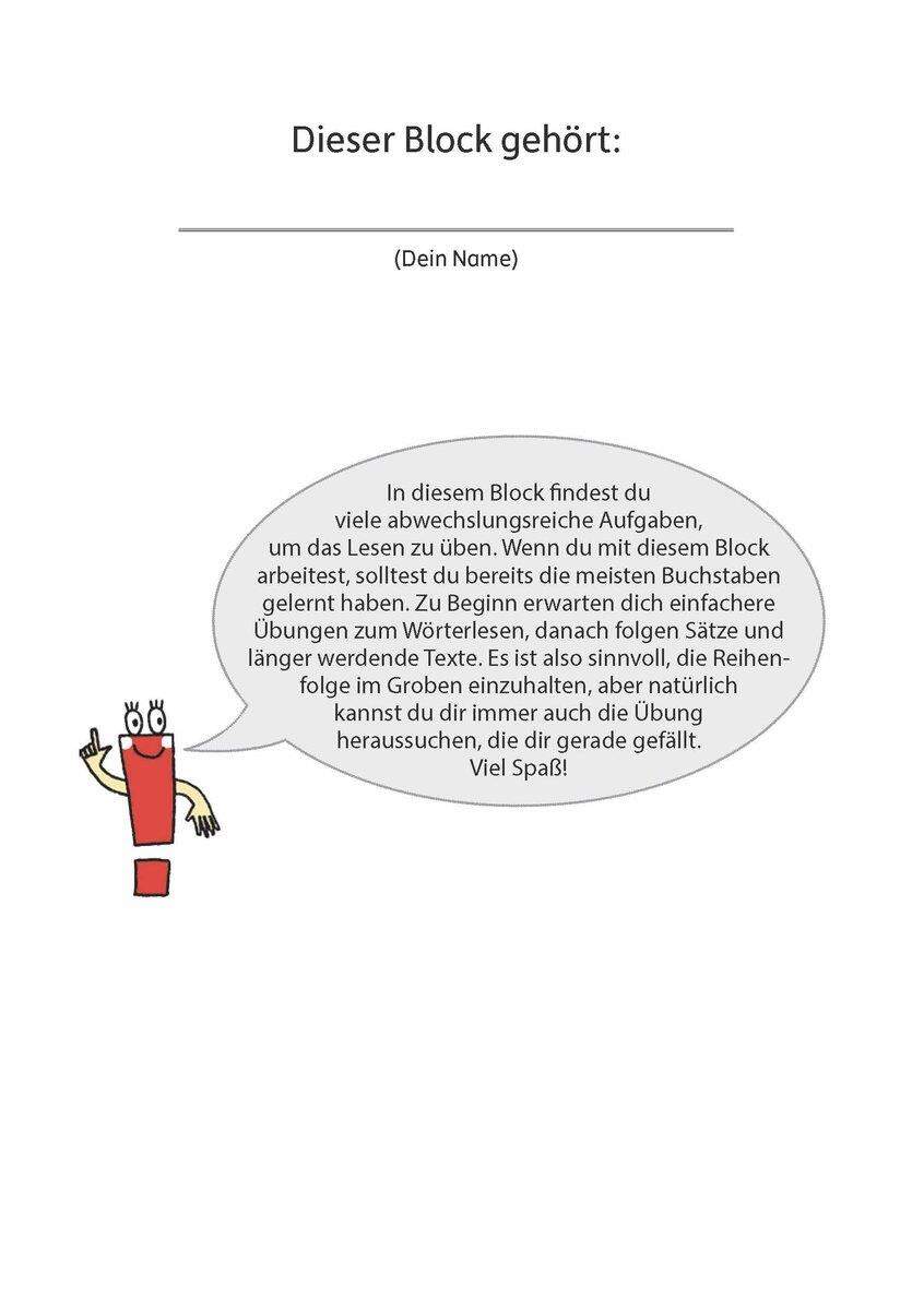 Quer durch die 1. Klasse, Lesen üben - A5-Übungsblock