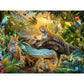 Ravensburger  Puzzle - Leopardenfamilie im Dschungel, 1500 Teile