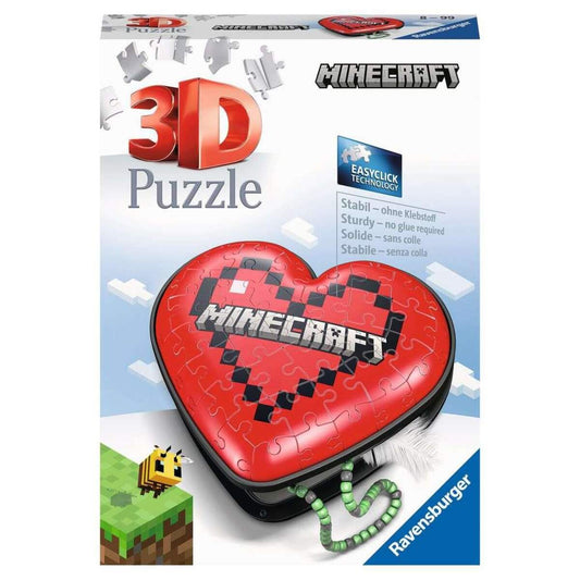 Ravensburger 3D Puzzle - Herzschatulle: Minecraft, 54 Teile