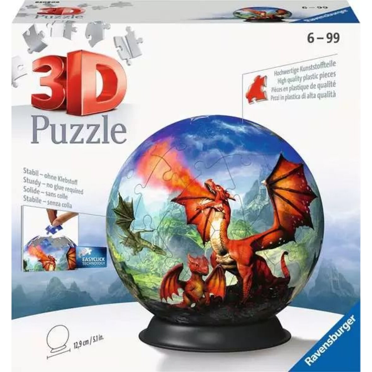 Ravensburger 3D Puzzle - Mystische Drachen, 73 Teile
