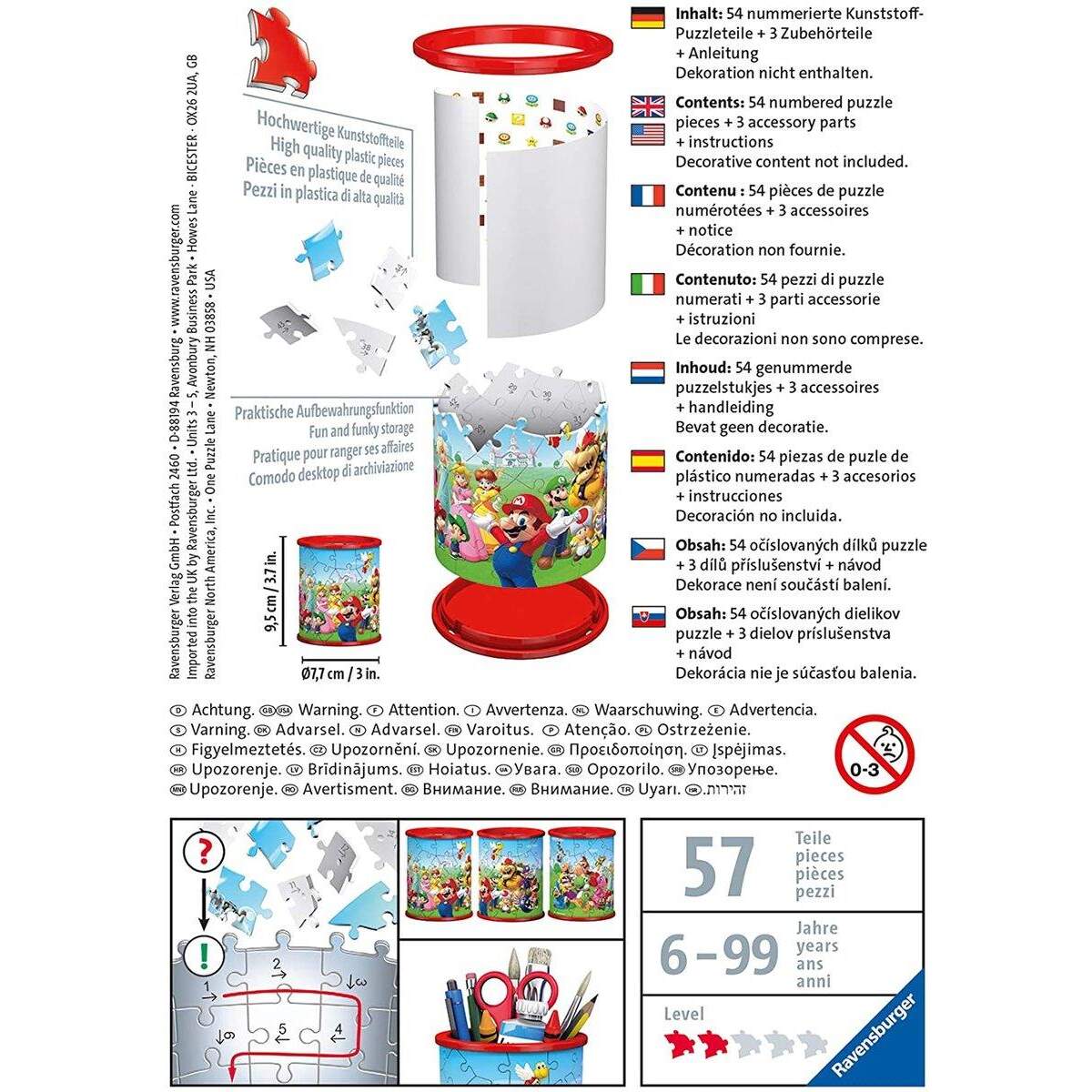 Ravensburger 3D Puzzle - Super Mario Utensilo, 54 Teile