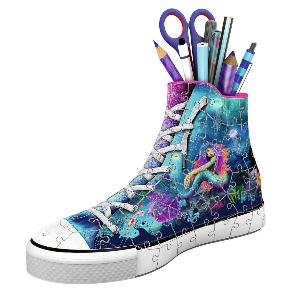 Ravensburger 3D Puzzle - Sneaker Bezaubernde Meerjungfrauen, 108 Teile