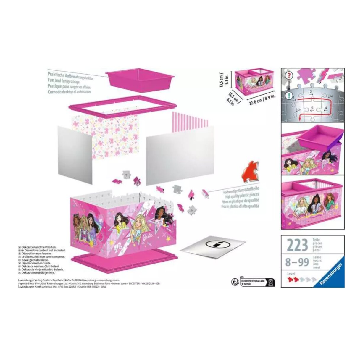 Ravensburger 3D Puzzle Aufbewahrungsbox Barbie