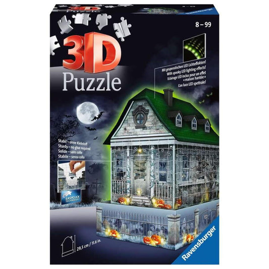 Ravensburger 3D Puzzle Gruselhaus bei Nacht 11254 - 216 Teile - für Halloween Fans