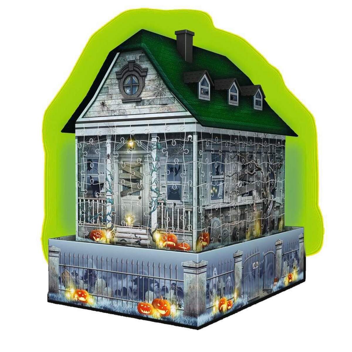 Ravensburger 3D Puzzle Gruselhaus bei Nacht 11254 - 216 Teile - für Halloween Fans