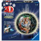Ravensburger 3D Puzzle mit Nachtlicht - Raubkatzen, 72 Teile