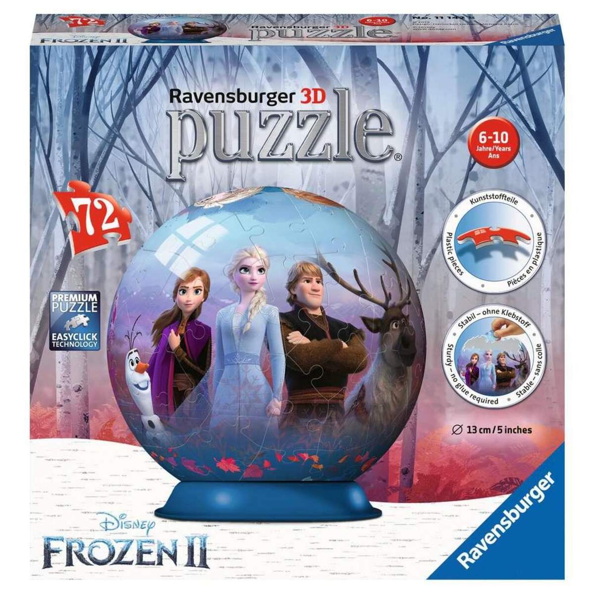 Ravensburger 3D Puzzleball Frozen 2, 72 Teile