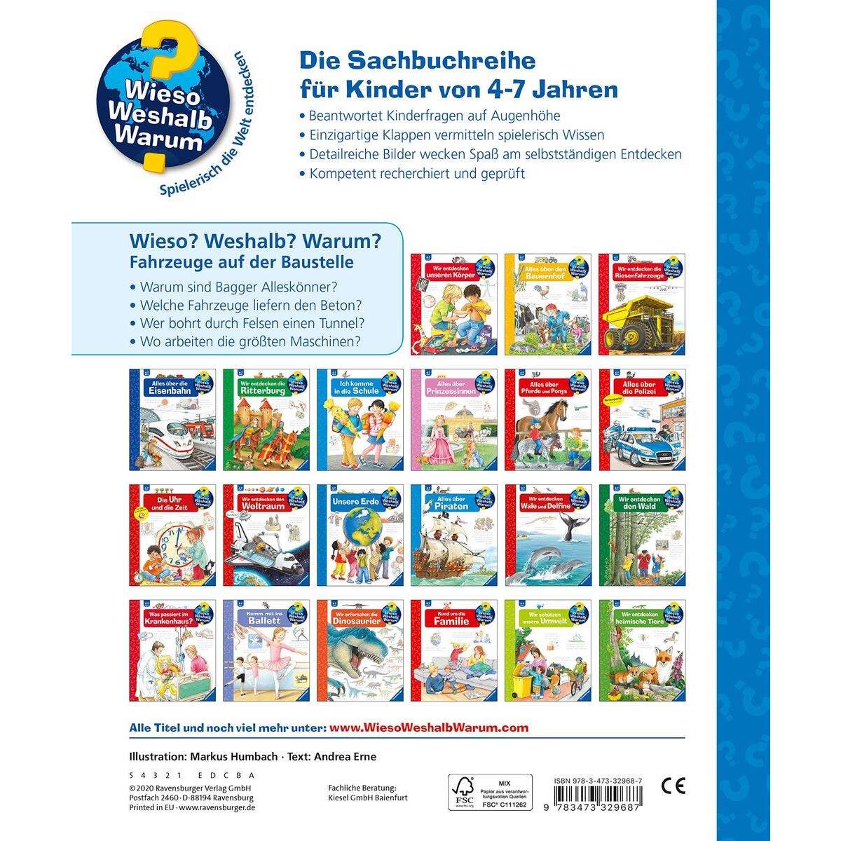 Ravensburger Band 7 - Fahrzeuge auf der Baustelle (Wieso? Weshalb? Warum?)