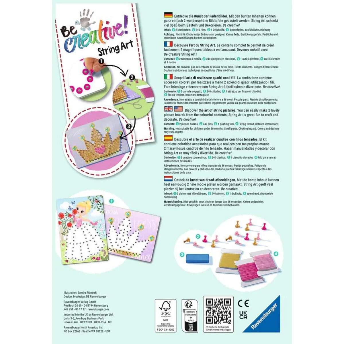 Ravensburger Be creative - String Art Princess