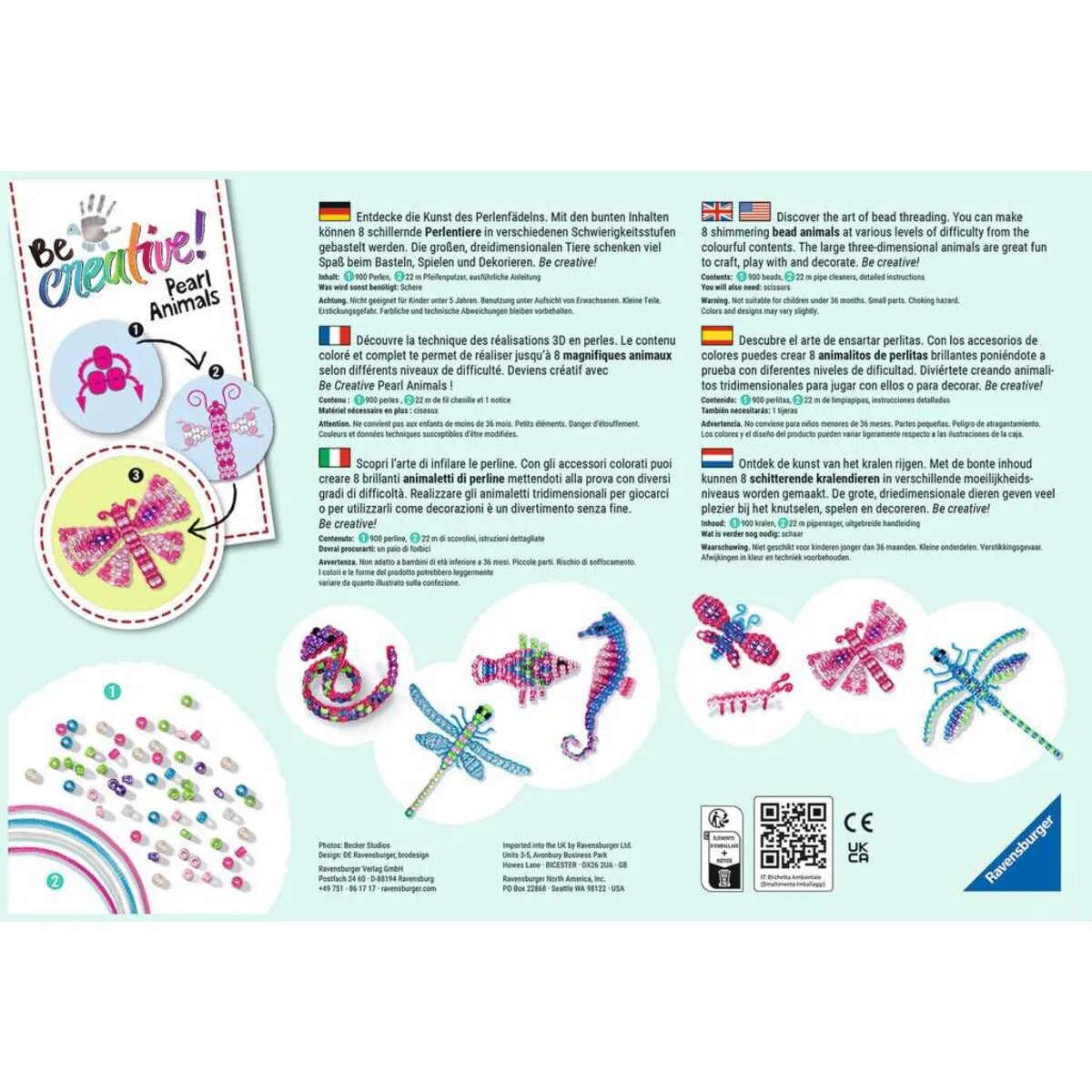 Ravensburger Be creative - Pearl Animals