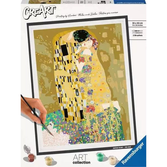 Ravensburger CreArt ART Collection: The Kiss (Klimt) - Malen nach Zahlen für Erwachsene