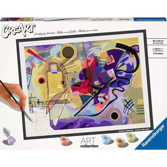 Ravensburger CreArt ART Collection: Yellow, Red, Blue (Kandinsky) - Malen nach Zahlen für Erwachsene