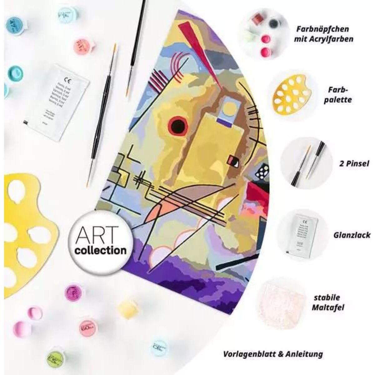 Ravensburger CreArt ART Collection: Yellow, Red, Blue (Kandinsky) - Malen nach Zahlen für Erwachsene