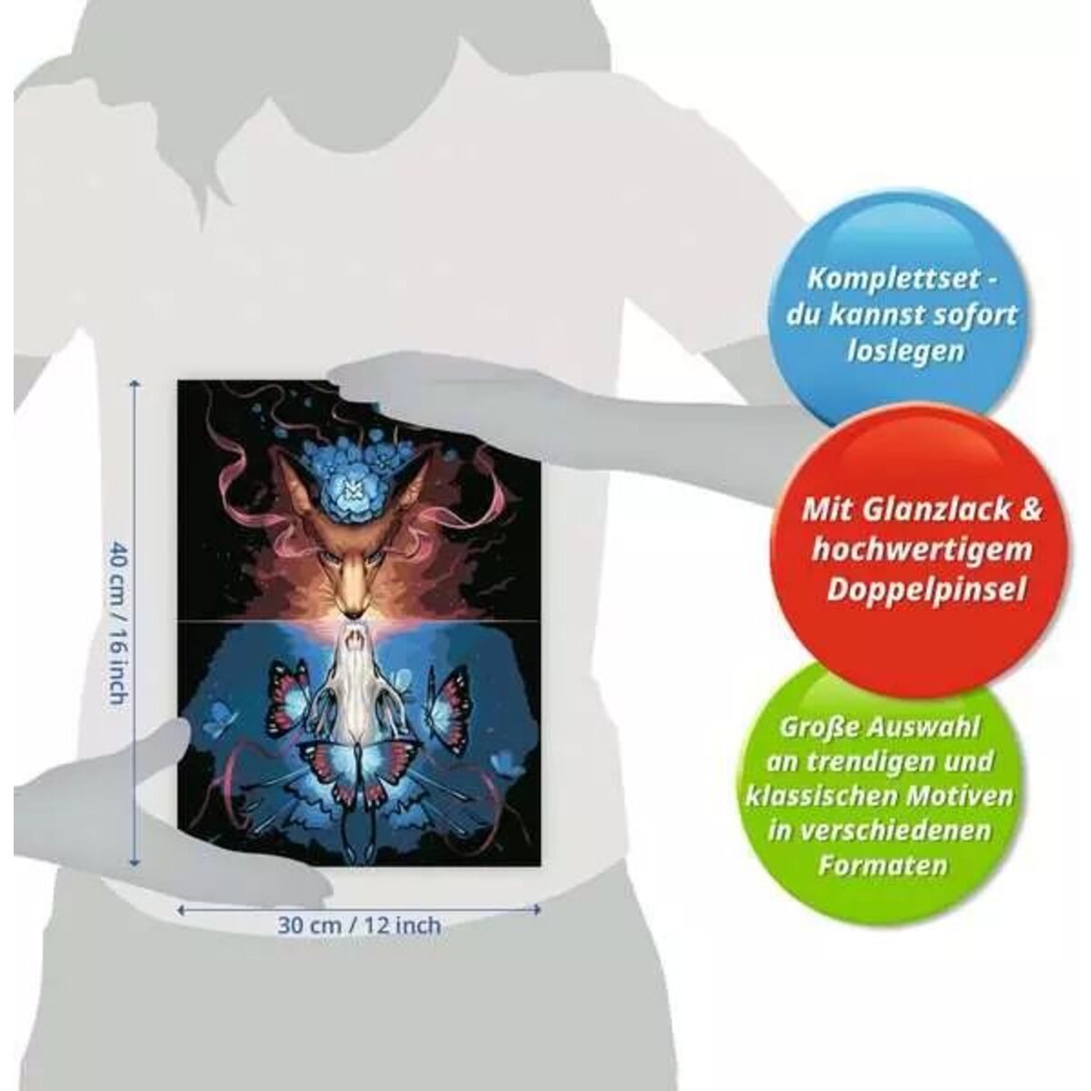 Ravensburger CreArt Beautiful Death - Malen nach Zahlen für Erwachsene