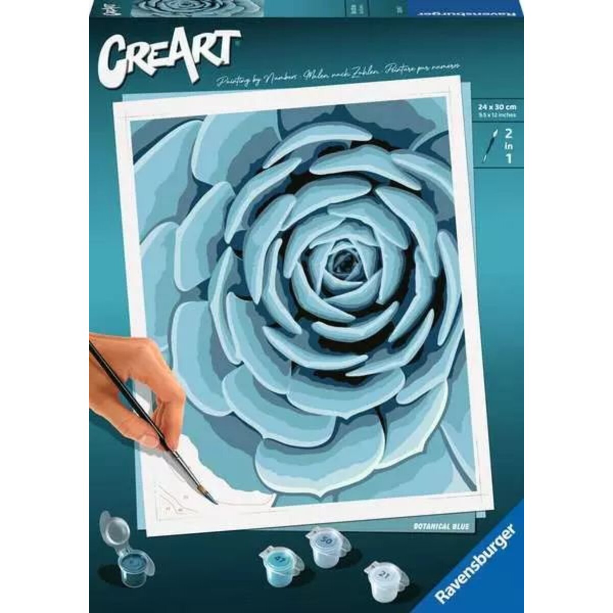 Ravensburger CreArt Botanical Blue - Malen nach Zahlen für Erwachsene