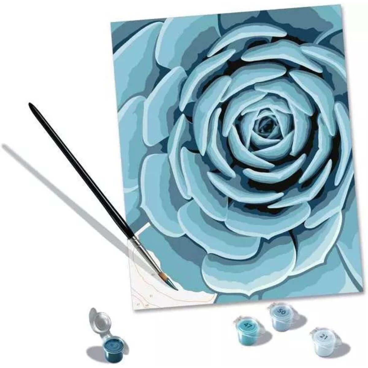 Ravensburger CreArt Botanical Blue - Malen nach Zahlen für Erwachsene