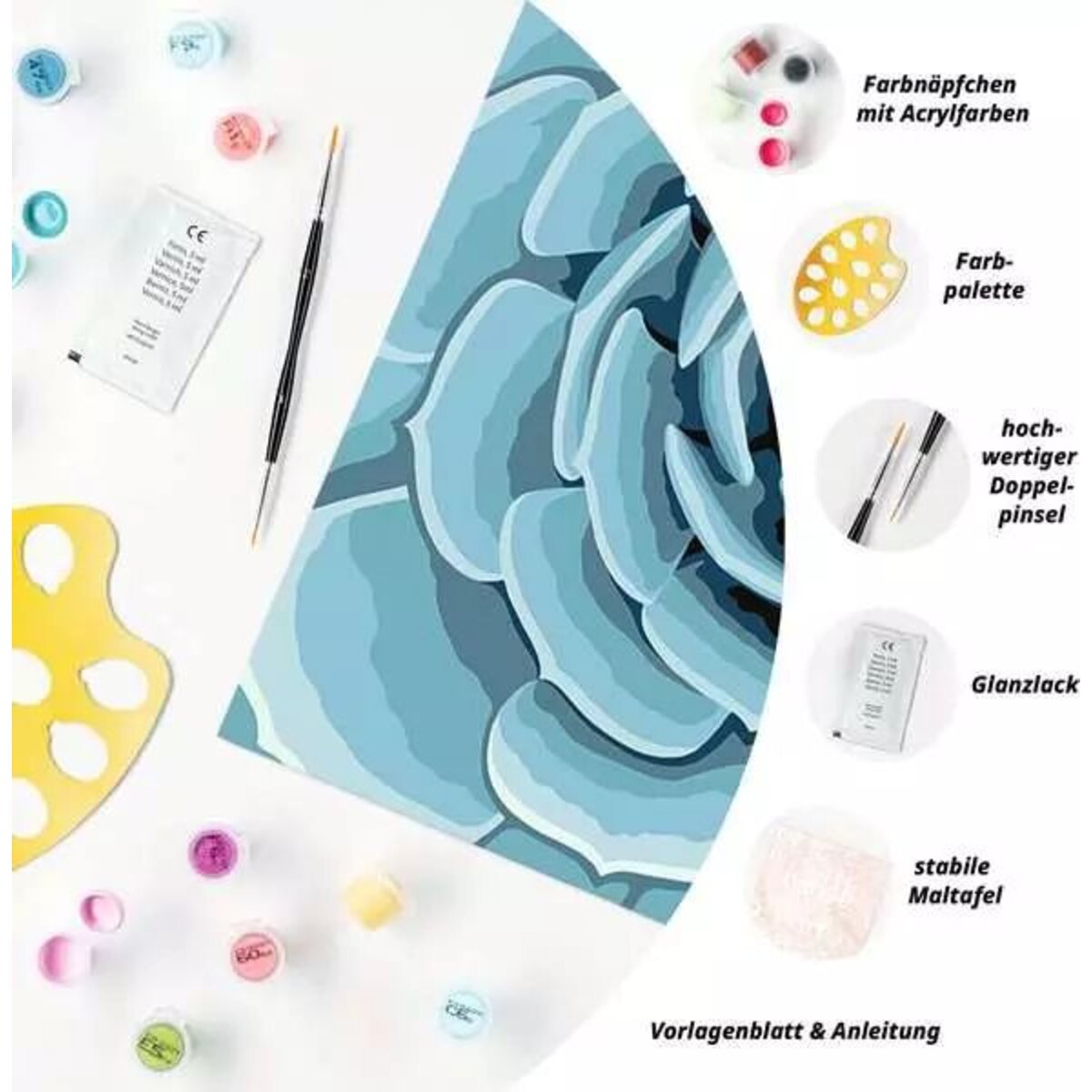 Ravensburger CreArt Botanical Blue - Malen nach Zahlen für Erwachsene