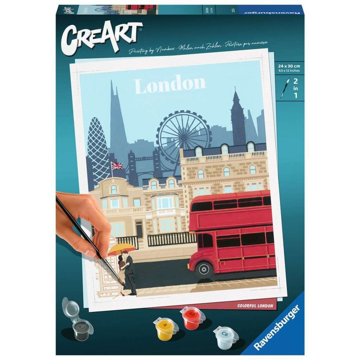 Ravensburger CreArt Colorful London - Malen nach Zahlen für Erwachsene