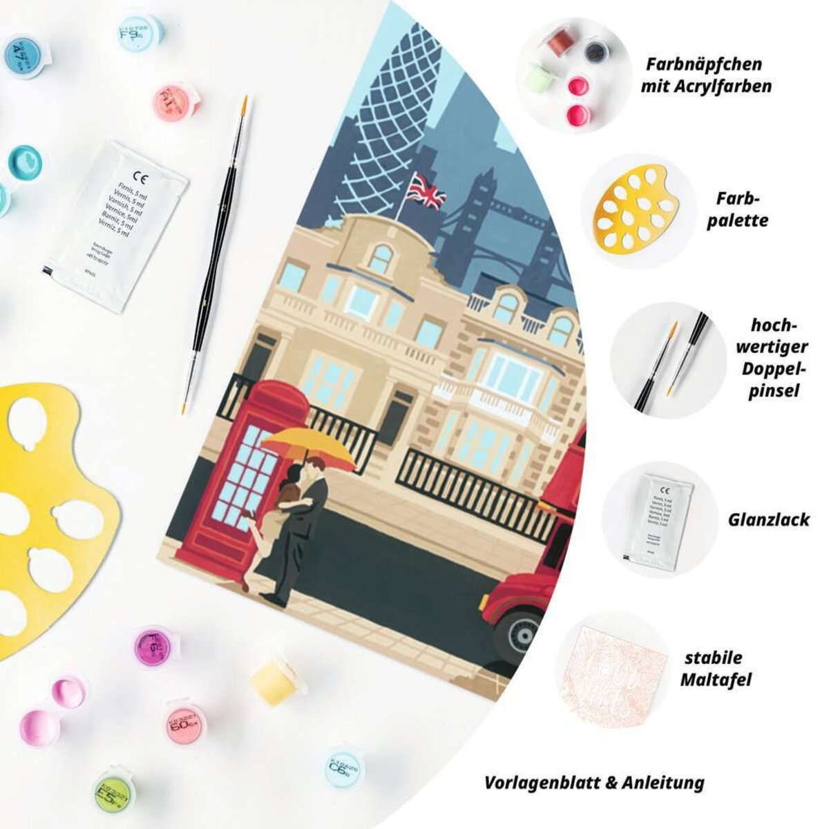 Ravensburger CreArt Colorful London - Malen nach Zahlen für Erwachsene