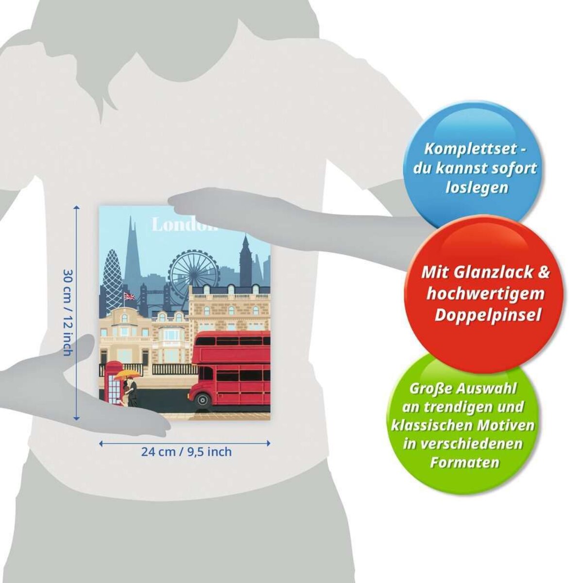 Ravensburger CreArt Colorful London - Malen nach Zahlen für Erwachsene