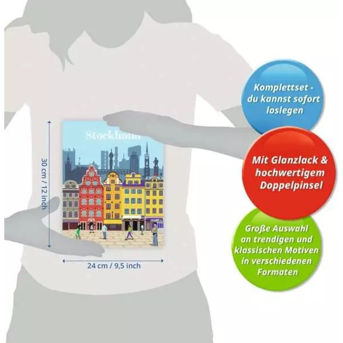 Ravensburger CreArt Colorful Stockholm - Malen nach Zahlen für Erwachsene