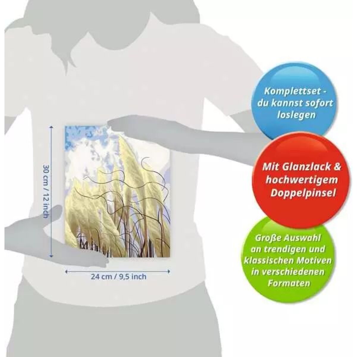 Ravensburger CreArt Grass in the Wind - Malen nach Zahlen für Erwachsene