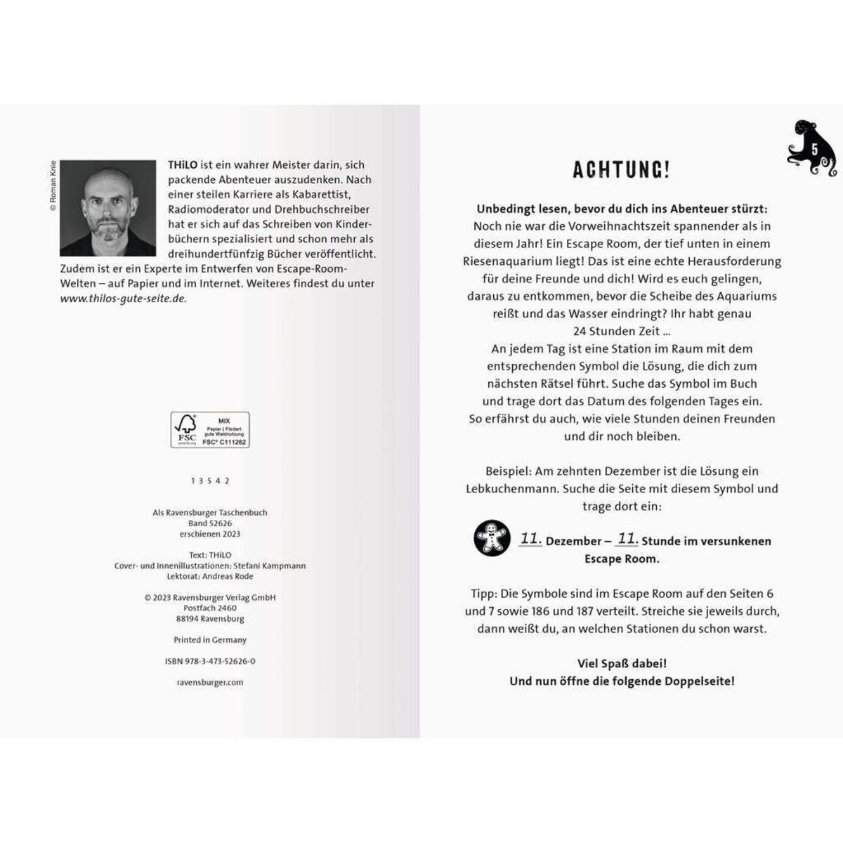 Ravensburger Der Adventskalender - Rette dich aus dem versunkenen Escape Room!