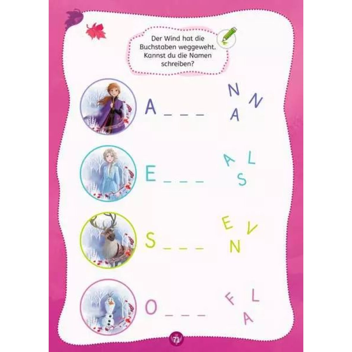 Ravensburger Disney Die Eiskönigin 2 - Mein Vorschulblock: Lesen und Schreiben