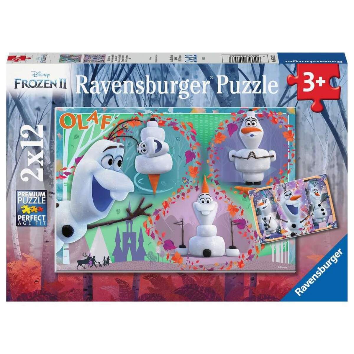 Ravensburger Disney Frozen II - Alle lieben Olaf, 2 x 12 Teile